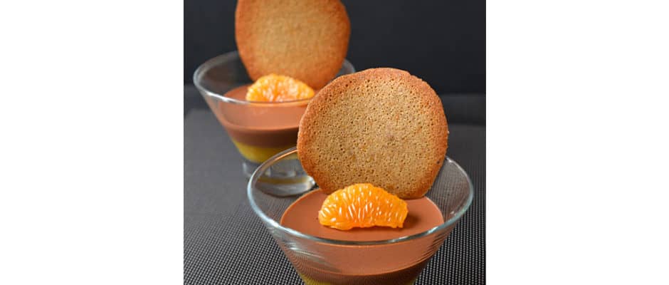 Panna cota au chocolat et à l'orange